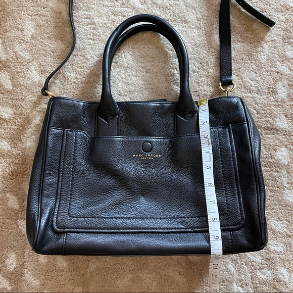 Marc Jacobs Black Leather Empire City Leather Structured Top Handle Tote Bag - Picture 9 of 16